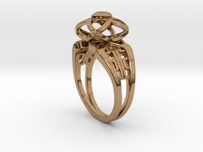 Korean Twin Ring (001) in Polished Brass