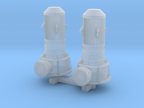 N Scale Vertical Pump 2pc in Smooth Fine Detail Plastic