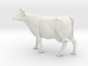 Printle Animal Cow 01 - 1/24 in White Natural Versatile Plastic