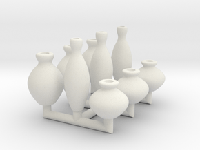 28mm Vases in White Natural Versatile Plastic