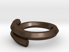 Fredskov Ring in Polished Bronze Steel: 6 / 51.5
