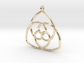 Gielis' Curve Pendant in 14k Gold Plated Brass