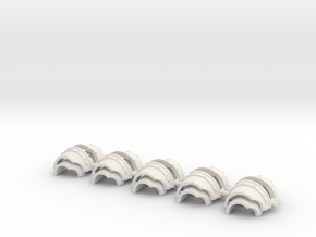 Blank cataphractii Shoulders Right Side - Rebuilt  in White Natural Versatile Plastic