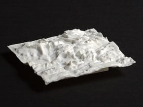 3'' Zion National Park Terrain Model, Utah, USA in White Natural Versatile Plastic