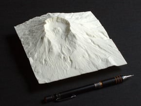 6'' Mt. St. Helens, Washington, USA in White Natural Versatile Plastic