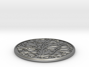 Tree Coaster in Natural Silver