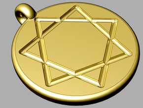 heptastar pendant in Polished Gold Steel