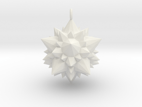 Great Rhombicosidodecahedron 3,7cm in White Natural Versatile Plastic