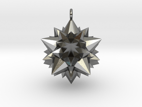 Great Rhombicosidodecahedron 3,7cm in Polished Silver
