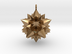 Great Rhombicosidodecahedron 3,7cm in Natural Brass