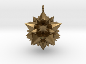 Great Rhombicosidodecahedron 3,7cm in Natural Bronze