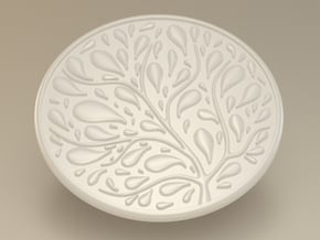 Tree Coaster in White Natural Versatile Plastic
