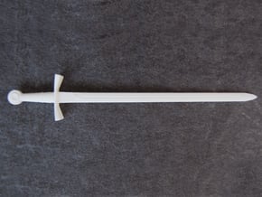 Crusader Sword - 1:3 in White Natural Versatile Plastic