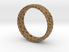 Triskelion Rope Ring Size 8 (US) in Natural Brass