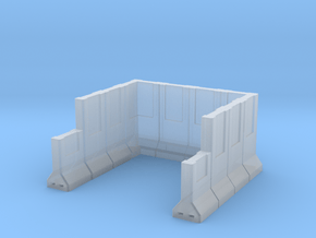 Concrete Retaining Wall Single Bay in Smooth Fine Detail Plastic