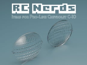 RCN033 Front Light Lens for Chevy 66 Pro-Line  in Tan Fine Detail Plastic