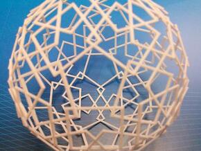 icosidodecahedron in White Natural Versatile Plastic