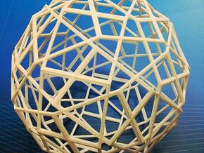 icosidodecahedron in White Natural Versatile Plastic