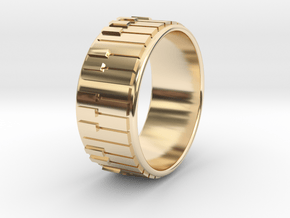 Piano Ring - US Size 11 in 14K Yellow Gold