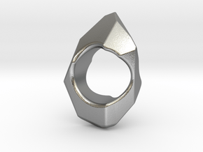 Stone Ring  in Natural Silver