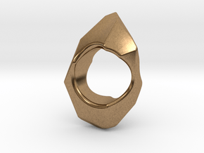 Stone Ring  in Natural Brass