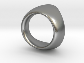 Curve Ring  in Natural Silver