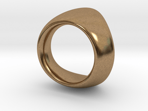 Curve Ring  in Natural Brass