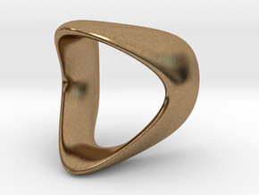 Curve Ring  in Natural Brass