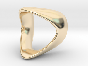 Curve Ring  in 14k Gold Plated Brass