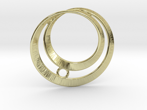 Mobius split loop in 18k Gold Plated Brass: Small