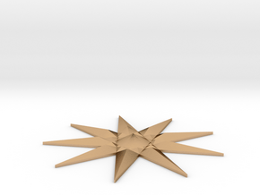Nine-pointed Star Brooch in Natural Bronze