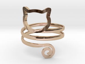 Cat Wrap Ring in 14k Rose Gold Plated Brass: 7 / 54