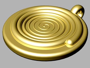 spiral pendant II (bigger edition) in Natural Brass