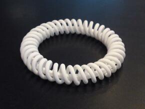 Twisted Bracelet 2  in White Processed Versatile Plastic