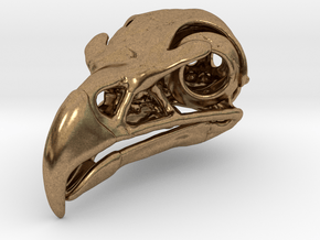 Eagle Skull Pendant in Natural Brass