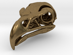 Eagle Skull Pendant in Natural Bronze