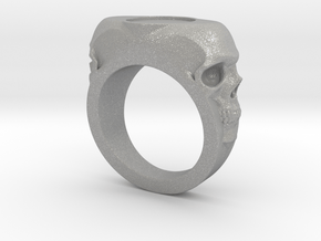 Skull Signet Ring blank size 12 in Aluminum