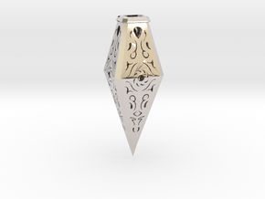 Hollow Rune Diamond  in Rhodium Plated Brass