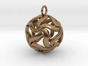 Sferatella pendant in Natural Brass