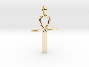 ankh in 14k Gold Plated Brass