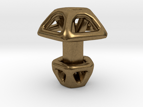 Pentagonal Cufflink  in Natural Bronze