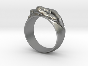 Ring Hugging Nude Couple in Natural Silver: 7.25 / 54.625