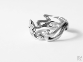 Calla Lilies Ring in Rhodium Plated Brass: 6.5 / 52.75