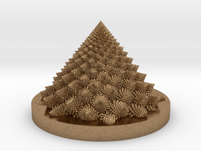 Romanesco fractal Bloom zoetrope in Natural Brass: Medium