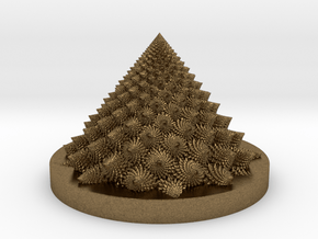 Romanesco fractal Bloom zoetrope in Natural Bronze: Medium
