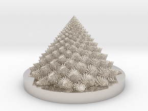 Romanesco fractal Bloom zoetrope in Platinum: Medium