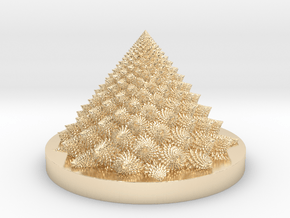 Romanesco fractal Bloom zoetrope in 14k Gold Plated Brass: Medium