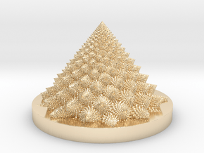 Romanesco fractal Bloom zoetrope (backwards) in 14K Yellow Gold: Medium
