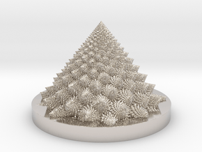 Romanesco fractal Bloom zoetrope (backwards) in Platinum: Medium