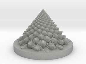 Romanesco fractal Bloom zoetrope (backwards) in Aluminum: Medium